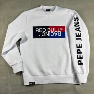 Red Bull Racing x Pepe Jeans Colour Block Graphic Crew Sweatshirt Sz M